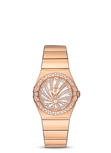 Omega Constellation Quartz 27 Polished Red Gold / Snow / Diamond Supernova